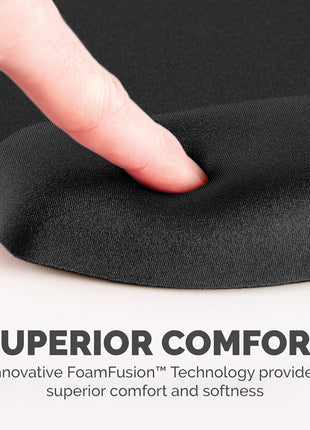 Fellowes PlushTouch Foam Mouse Pad Wrist Support - Black (9252001)