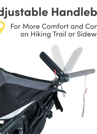 BOB Gear Revolution Flex 3.0 Duallie Jogging Stroller — Graphite Black | Versatile Double Jogger Stroller; All Terrain Stroller With Advanced Suspension & Air-Filled Tires; Car Seat Compatible