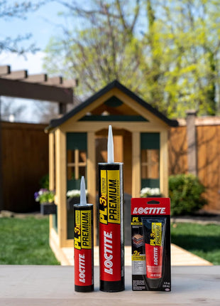 Loctite PL Premium Polyurethane Construction Adhesive, 10 fl oz Cartridge, 1 Pack - Versatile Construction Glue for Wood, Concrete, Stone, Metal & More