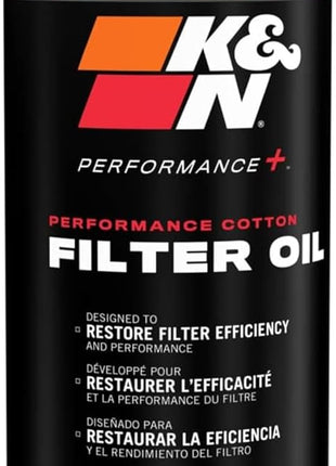K&N Air Filter Oil: Aerosol; Restore Engine Air Filter Performance and Efficiency, 99-0516, 347g(12.25 Oz)