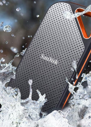 SANDISK 2TB Extreme PRO Portable SSD - Up to 2000MB/s - USB-C, USB 3.2 Gen 2x2, IP65 Water and Dust Resistance, Updated Firmware - External Solid State Drive - SDSSDE81-2T00-G25