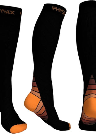 Physix Gear Compression Socks 20-30 mmHg - Men & Women - Running, Nurses, Shin Splints, Flight, Travel