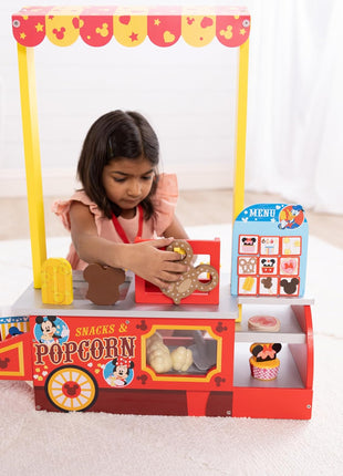 Melissa & Doug Disney Snacks & Popcorn Wooden Pretend Play Food Counter – 33 Pieces - FSC-Certified Materials