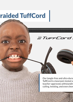 Cyber Acoustics Stereo USB Headset (AC-5008A), in-line Controls for Volume & Mic Mute, Adjustable Mic Boom for PC & Mac, Perfect for Classroom or Home