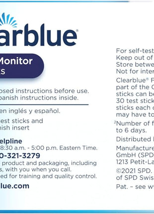 Clearblue Fertility Monitor Test Sticks, 30 Count