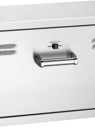 Fire Magic Premium Flush Electric Warming Drawer, 32.25x14.5 Inch Stainless Steel Food Warmer Drawer Unit with Sliding Humidity Control Knob, Food Warming Outdoor Kitchen Storage (53830-SW)