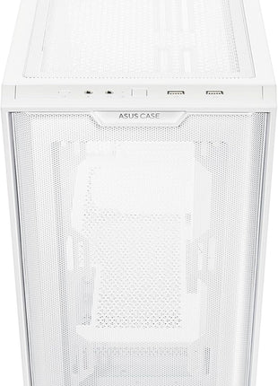 ASUS A21 White Micro ATX PC Case Supports BTF Hidden Connector Technology, Graphics Cards up to 380mm, 360mm Coolers, & ATX PSUs, Includes Porous Front-Panel mesh, 2 Year Warranty