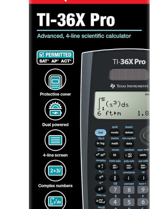 Texas Instruments TI-36X Pro Engineering/Scientific Calculator | 9.7 Inch | Black.