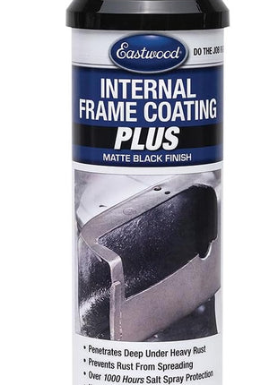 Eastwood Internal Frame Coating Plus Aerosol | Internal Frame Rust Remover | Rust Converter and Prevention Aerosol Spray Undercoating for Vehicles |16 Oz, Matte Black