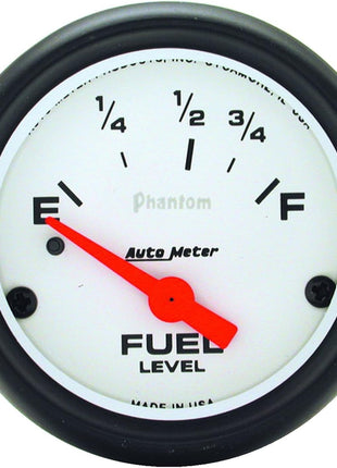 AUTO METER 5814 Phantom Electric Fuel Level Gauge , 2 5/8 inch - Short Sweep/Electric