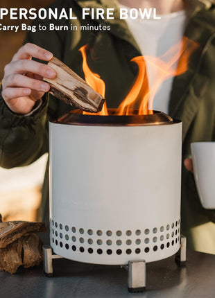 Solo Stove Mesa XL, 7 Inch Tabletop Fire Pit with Stand - Smokeless, Stainless Steel Fire Pit for Camping, Outdoor & Patio- Wood Burning or Pellet Fueled Portable Bonfire, 2.3lbs, Stainless Steel