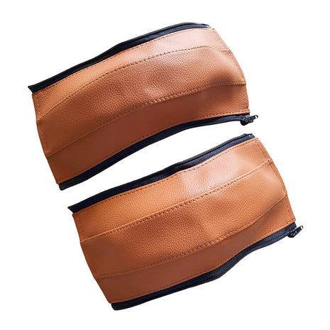 Baby Stroller Handle Protect Cover Compatible for Uppababy Vista V1 V2 Stroller, Armrest Bar Sleeve Case, Stroller Accessories, One Pair (Brown)