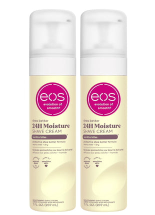 eos Shea Better Women's Shave Cream- Vanilla Bliss, Shea Butter Skin Care, Shaving Cream for Women, 14 fl oz, 2-Pack