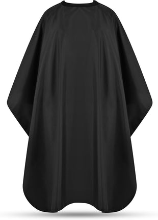 JSAZCKC Hair Cutting Cape with Adjustable Snap Closure, Professional Barber Cape, Large Size Haircut Salon Supplies for Men and Women - (Black)