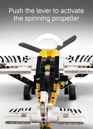 LEGO Technic Bush Plane Toy - Buildable Airplane Toy for Kids, Boys and Girls, Ages 8+ - Model Airplane Gift with Spinning Propeller, 4-Cylinder Piston Engine, and More - 42198