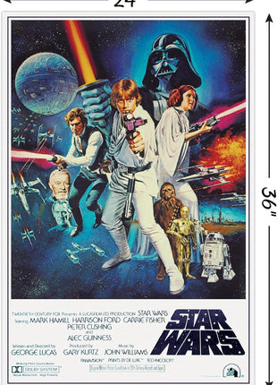 Trends International Star Wars IV One sheet Collector's Edition Wall Poster 24 inch x 36 inch for Bedroom