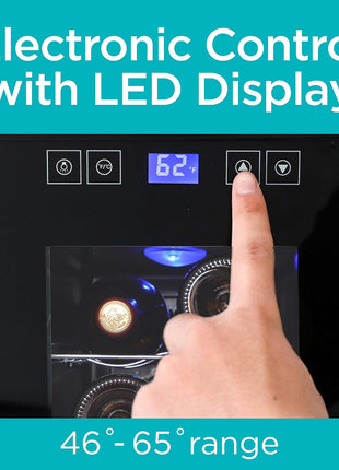 BLACK+DECKER BD60026 Wine Cellar with LED Display (8-Bottle Capacity)