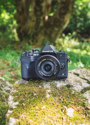 OM SYSTEM Olympus E-M10 Mark IV Black Micro Four Thirds System Camera M.Zuiko Digital ED 14-42mm F3.5-5.6 EZ kit 20MP Sensor 5-Axis Image Stabilization 4K Video Wi-Fi