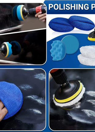 31pcs Car Detailing Kit Interior and Exterior Cleaner, Car Cleaning Kit with Professional Car Detailing Brush Set, Car Wash Kit and Auto Detailing Kit. Reusable, Perfect for Cars and Bikes