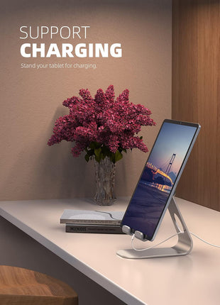 Lamicall iPad Stand Adjustable Tablet Holder, Sturdy Aluminum, Multi-Angle | Dock Stand for 4-13" iPad Pro Air Mini Kindle Tab Switch, All Aluminum Metal, Multi-Angle, Sturdy, Office Desk Accessories