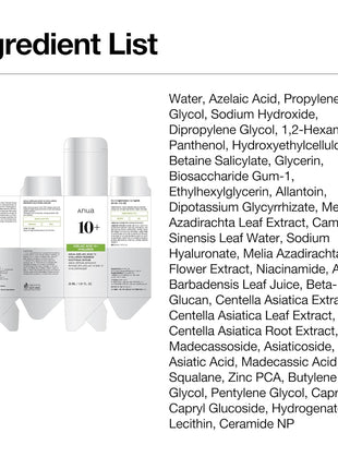 Anua Azelaic Acid 10 Hyaluron Redness Soothing Serum, Facial Serum for Blemish-Prone & Oily-Prone Skin, Lightweight & Hydrating Blemish Care, Hyaluronic Acid, Korean Skincare, 1.01 fl oz.