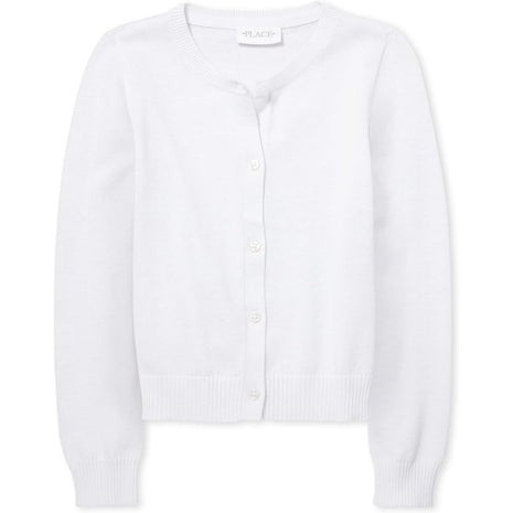 The Children's Place girls Basic School Uniform Cardigan Sweater, Tidal, Medium US