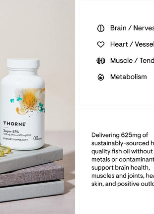 THORNE - Super EPA (90 Gelcaps) & Vitamin D + K2 (1 Oz) Bundle - Supports Bone Health, Muscle Structure & Joint Health - Gluten, Dairy & Soy-Free