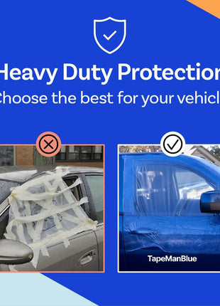 Crash Wrap, 36 inch x 100 feet, Clear Collision Wrap for Damaged Vehicles & Car Windows, Removes Cleanly, Made in America