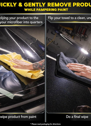 Meguiar's Supreme Shine Microfiber Towels for Cars, Ultra-Plush Car Microfiber Towel Set for Quickly Removing Product Without Leaving Swirls on Paint, Glass, Plastic, or Chrome