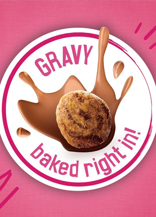 Purina Friskies Gravy Swirlers With Flavors of Chicken, Salmon and Gravy Dry Cat Food - 3.15 lb. Bag
