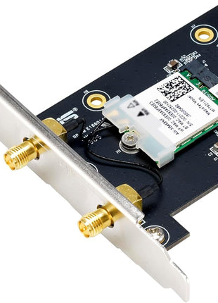 ASUS AX1800 PCIe WiFi Adapter (PCE-AX1800) - WiFi 6, Bluetooth 5.2, Ultra-Low Latency Wireless, 2 External Antenna, Supporting Total Data Rate up to 1800Mbps, WPA3 Network Security, OFDMA and MU-MIMO