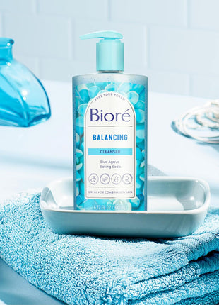 Biore Balancing Face Wash, pH Balanced Cleanser, 6.77 Oz, 3 Pack | For Combination Skin, Vegan Formula, Cruelty Free, Removes Impurities, Fresh Feeling Finish