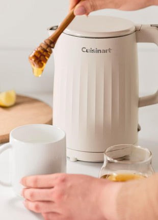 Cuisinart Electric Kettle, Stainless Steel Interior, One-Touch, 1 Liter | 1-liter electric tea kettle with compact 1-touch design, auto-shutoff & double-wall insulation for heat retention, CK-10TRES