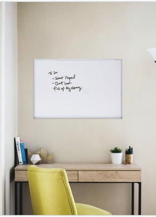 Universal Melamine Dry Erase Board, 36 X 24 Inches Satin-Finished Aluminum (43623)