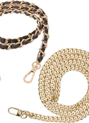 Purse Chain Strap Crossbody Bag Chains Strap Handbag Chain Replacement Leather Chain Straps 47.2 inch