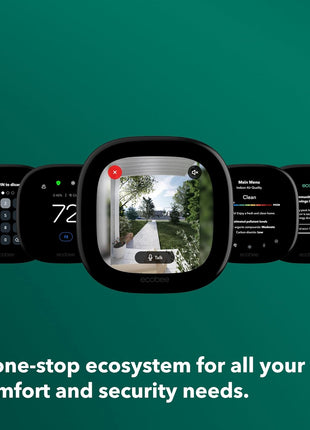 ecobee Smart Thermostat Premium with Smart Sensor and Air Quality Monitor - Programmable Wifi Thermostat - Works with Siri, Alexa, Google Assistant, Black