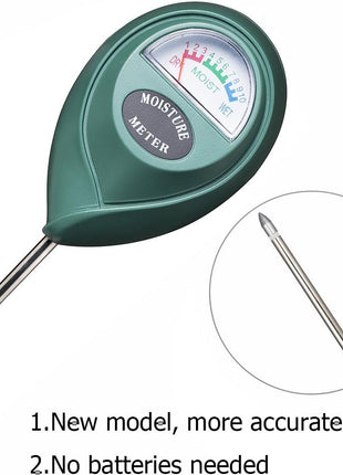XLUX Soil Moisture Meter, Plant Water Monitor, Hygrometer Sensor for Gardening, Farming, Indoor and Outdoor Plants, No Batteries Required
