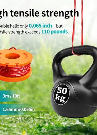 15 Pack Trimmer Spool Line for Worx,(WA0010)Replacement Weed Wacker String for Worx Weed Eater,Trimmer Line Refills 0.065'' for Worx,Suitable for Worx String Trimmers(12 Trimmer Spools,3 Trimmer Caps)