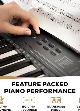 Alesis Melody 61 MK4 61-Key Piano Keyboard | Portable, 300 Voices, Split/Layer Modes, Includes Lessons, for Beginners