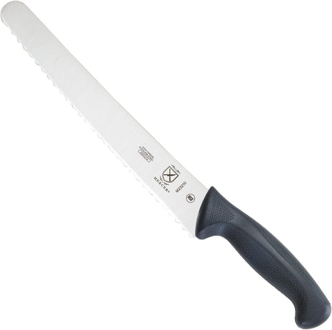 Mercer Culinary M23210 Millennia Black Handle, 10 Inch Wide Wavy Edge, Bread Knife