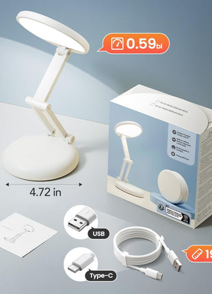 One Fire Cordless Desk Lamp,Dimmable Small Battery Powered Lights,3600mAh Rechargeable Wireless Table Lamp,Mini Lamp&Portable Light for Bed,Book Reading,Home for Small Spaces,Nail Light,Craft,Office