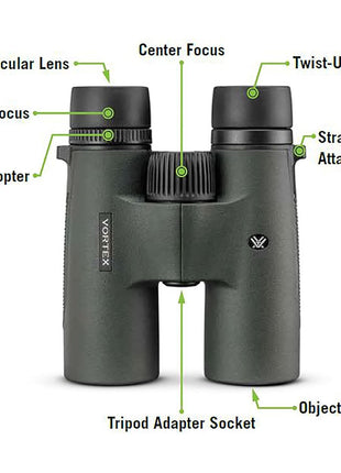 Vortex Triumph HD 10x42 Binoculars | HD Optics, Tripod Adaptable, Waterproof, Fogproof, Shockproof, Included Glasspak Harness - Unlimited, Unconditional Warranty