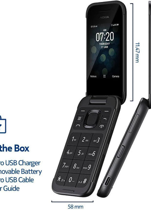 Nokia 2780 Flip | Unlocked | Universally Compatible with All Mobile Carriers | Black