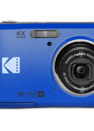 KODAK PIXPRO FZ45 16MP Compact Digital Camera, 4X Optical Zoom, AA, Blue | 1080p Full HD Video, 27mm Wide Angle Lens, 2.7 Inch LCD, Point and Shoot, Digicam, Travel and Family Photos