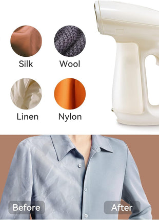 Bear Steamer for Clothes, 1300W 25s Heat-Up Clothes Steamer with 230ml Tank | Essential Oil Compatible,20g/min Steam Rate,Handheld 2-in-1 Steam&Iron,Fabric Wrinkle Remover for Home&Travel,Includes Brush