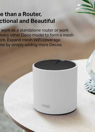 TP-Link Deco X55 AX3000 WiFi 6 Mesh System - Covers up to 2500 Sq.Ft., Replaces Wireless Router and Extender, 3 Gigabit Ports, Supports Ethernet Backhaul, Deco X55(1-Pack)