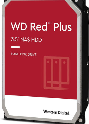 Western Digital 3TB WD Red Plus NAS Internal Hard Drive HDD - 5400 RPM, SATA 6 Gb/s, CMR, 256 MB Cache, 3.5" -WD30EFPX