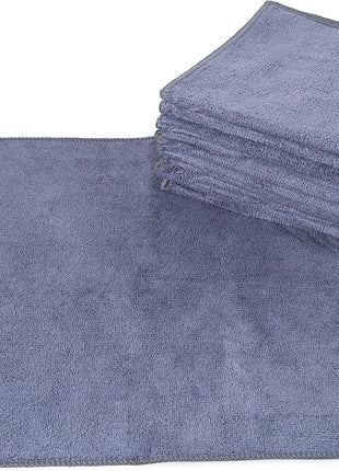 USANOOKS Microfiber Cleaning Cloth Grey - 12 Pcs (12.5 inchx12.5 inch) - High Performance - 1200 Washes, Ultra Absorbent Microfiber Towel Weave Grime & Liquid for Streak-Free Mirror Shine - Car Washing Cloth