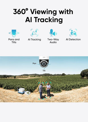 eufy Security 4G LTE Cam S330, 4K Cellular Solar Security Cameras Wireless Outdoor, Pan and Tilt, 4G and Wi-Fi Duo-Mode, AI Tracking, with SIM Card and 32GB SD Card, No WiFi, No Problem