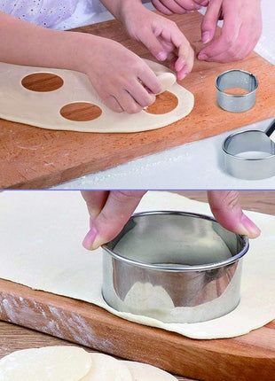 12 Pieces Round Cookie Biscuit Cutter Set,Graduated Circle Pastry Cutters,18/8 Stainless Steel Cookie Cutters and Donut Cutter Ring Molds